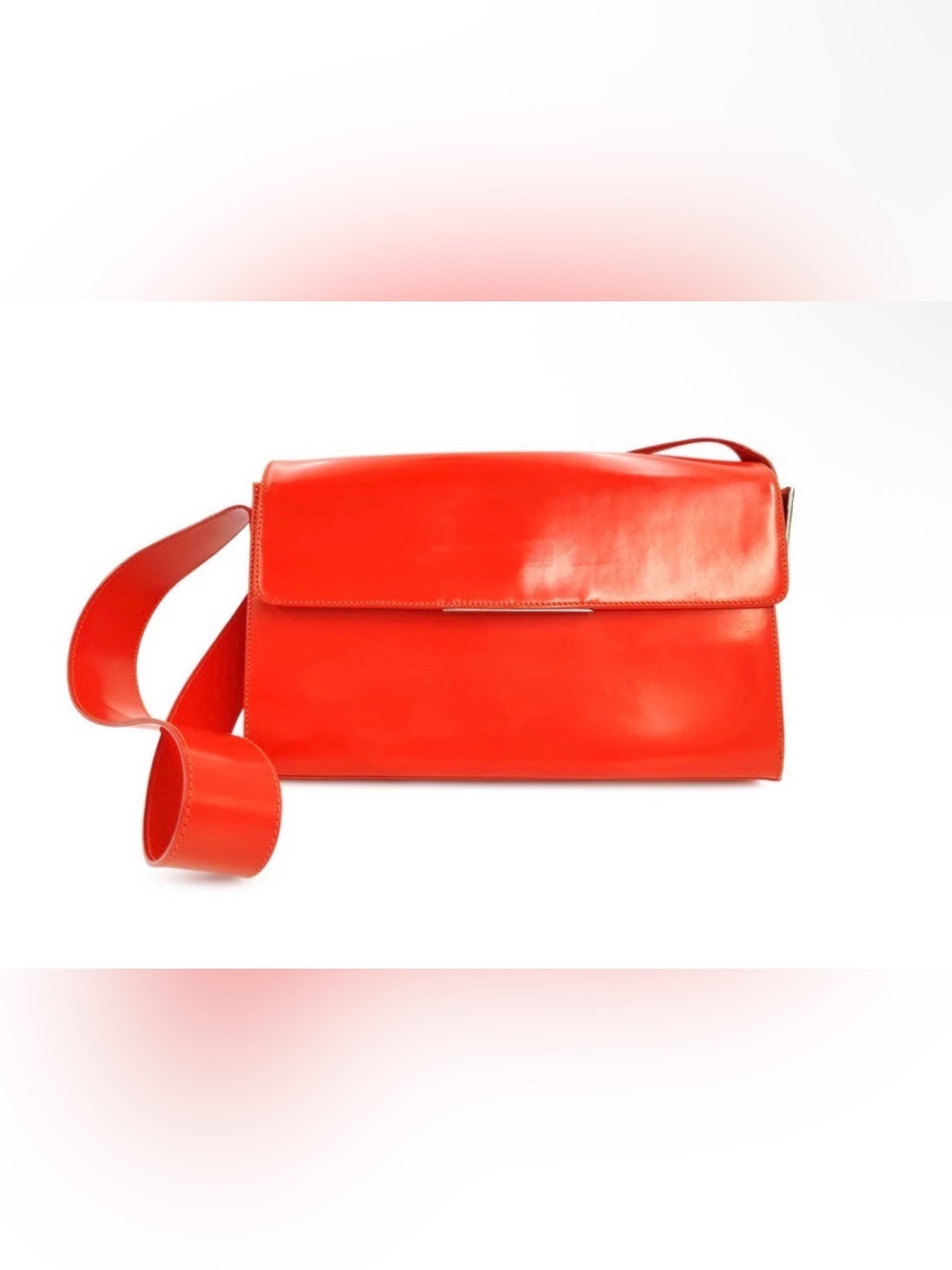 Rare Vintage Yves Saint Laurent Red Patent Leather Shoulder Bag